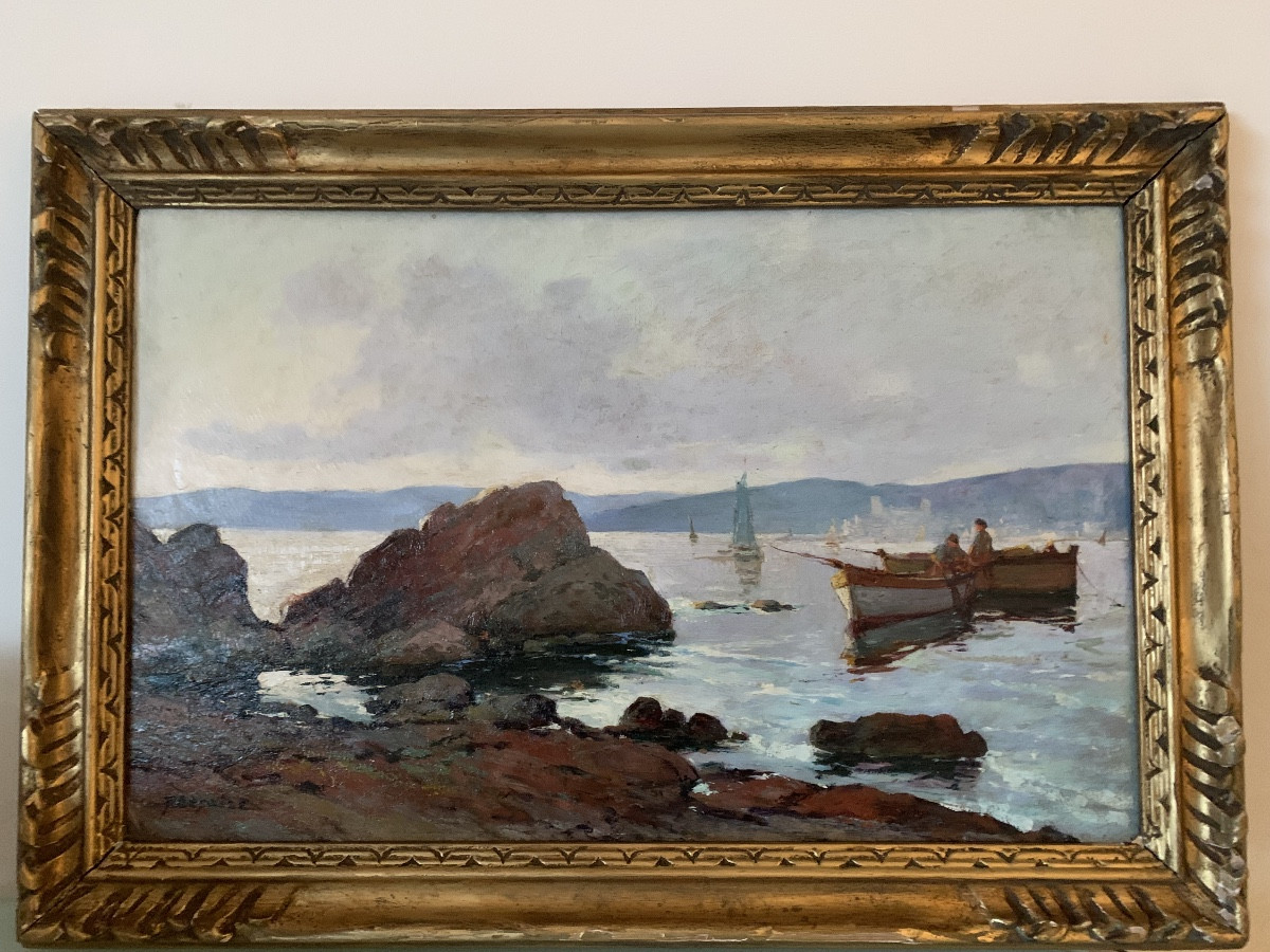 Cannes le rocher de la réserve par Fernand Desaire