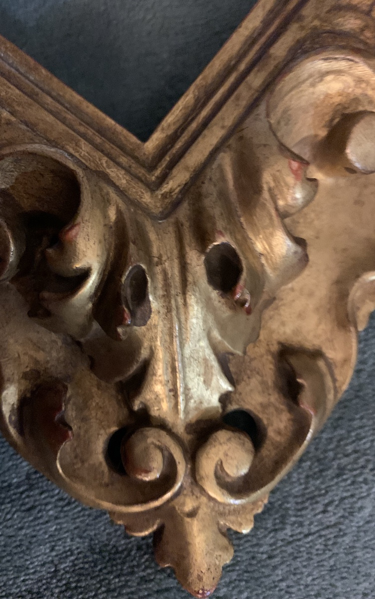 Baroque Frame In Carved And Gilded Wood -photo-4