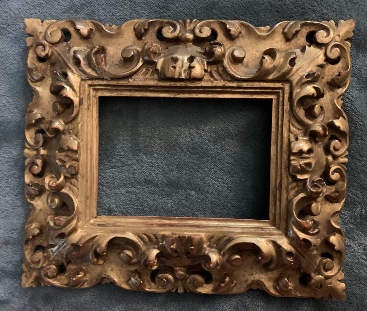 Baroque Frame In Carved And Gilded Wood 