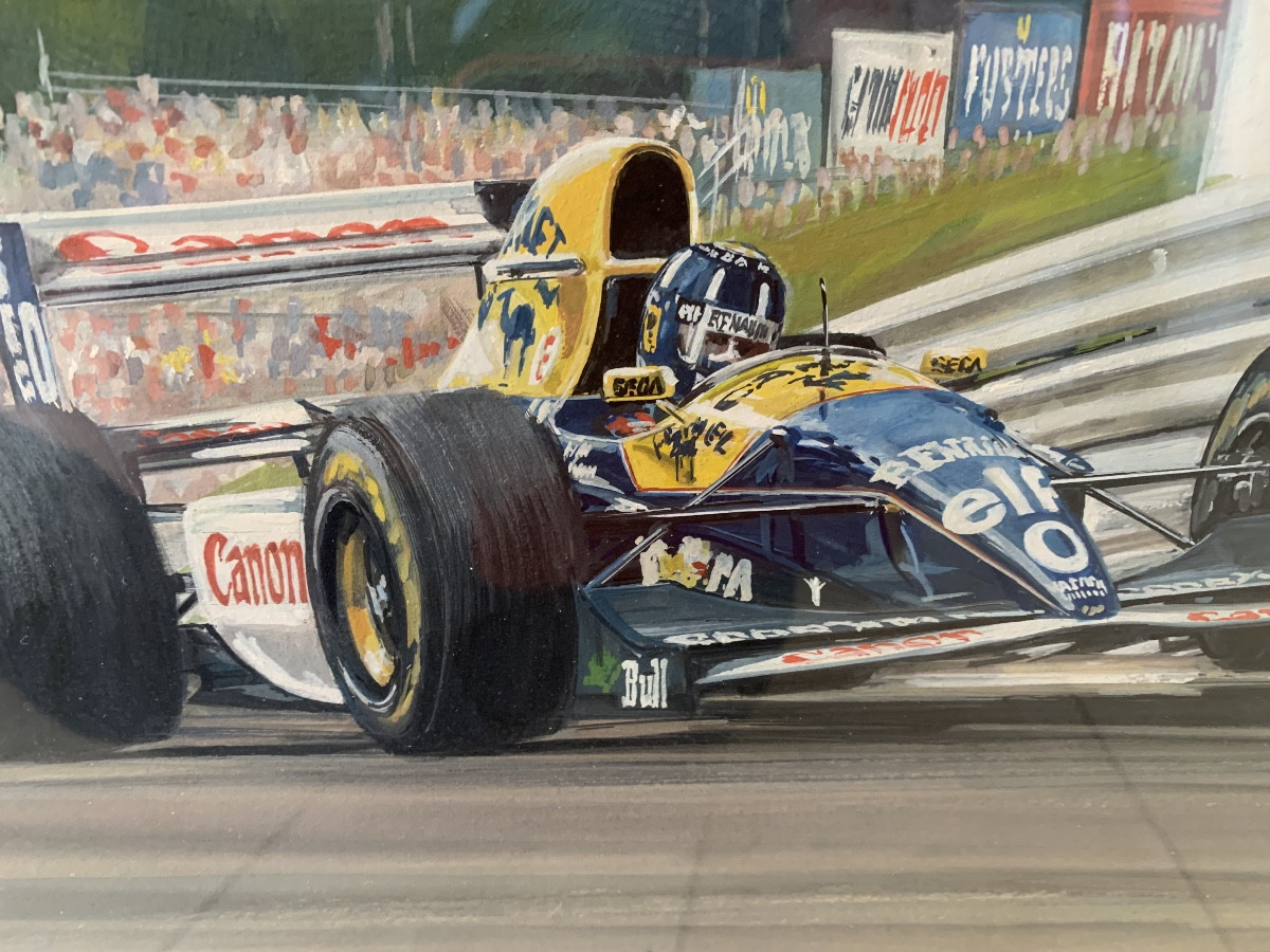 Formule 1 Michael MAULE grand prix de Spa avec dédicace de Damon Hill-photo-2