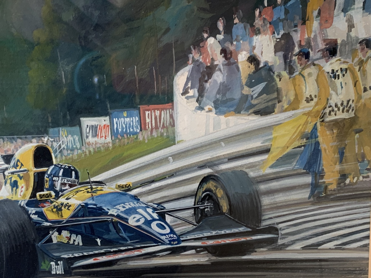 Formule 1 Michael MAULE grand prix de Spa avec dédicace de Damon Hill-photo-1