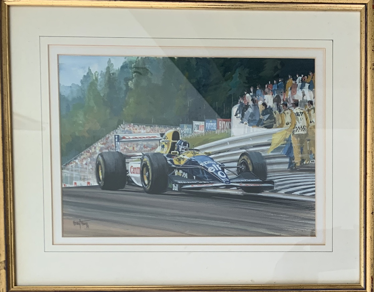 Formule 1 Michael MAULE grand prix de Spa avec dédicace de Damon Hill