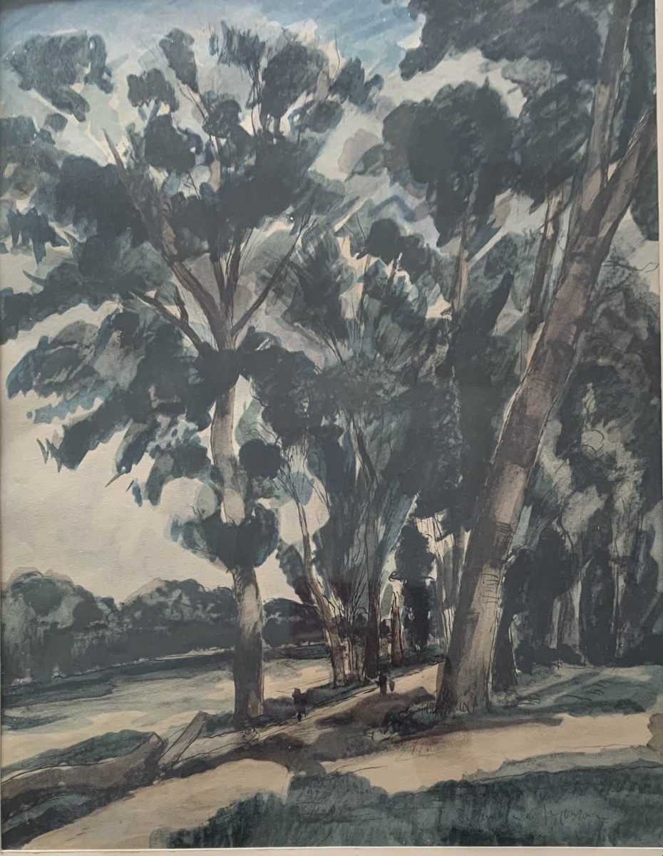 Paysage de André Albert Marie DUNOYER DE SEGONZAC -photo-2