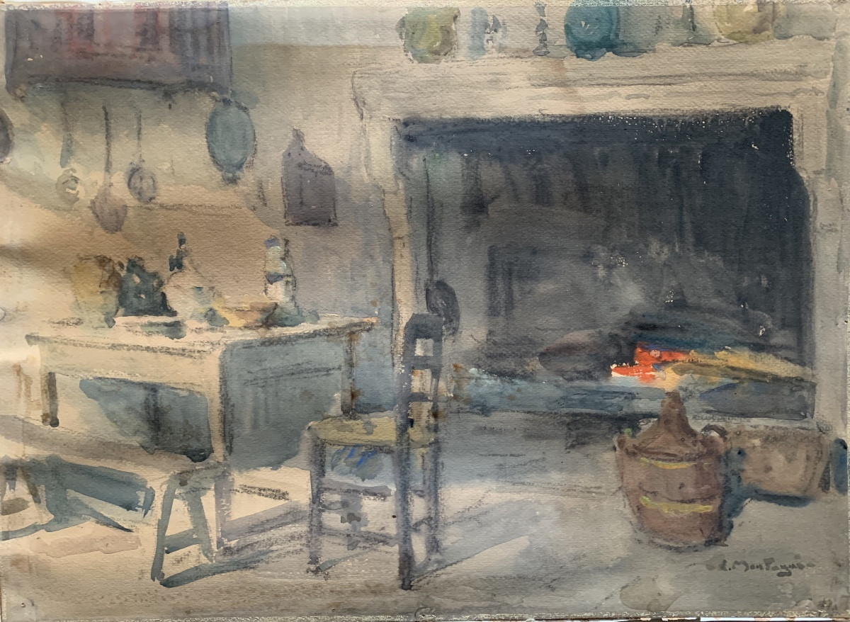 Louis Agricol Montagné, Painter Of Avignon, "kitchen Corner"