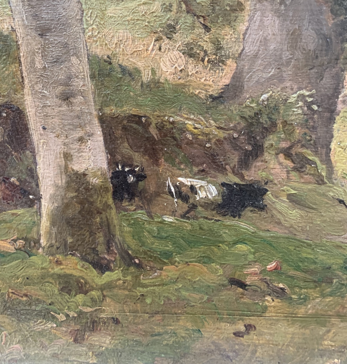 Ecole de Barbizon Paul Lecomte le retour du troupeau -photo-2