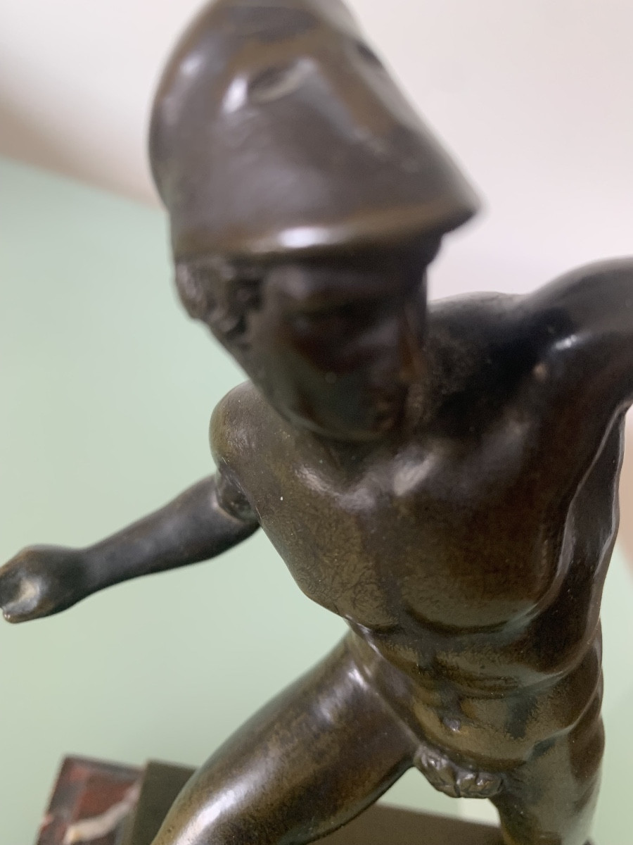 Bronze Helmeted Greek Warrior From Antiquity-photo-3