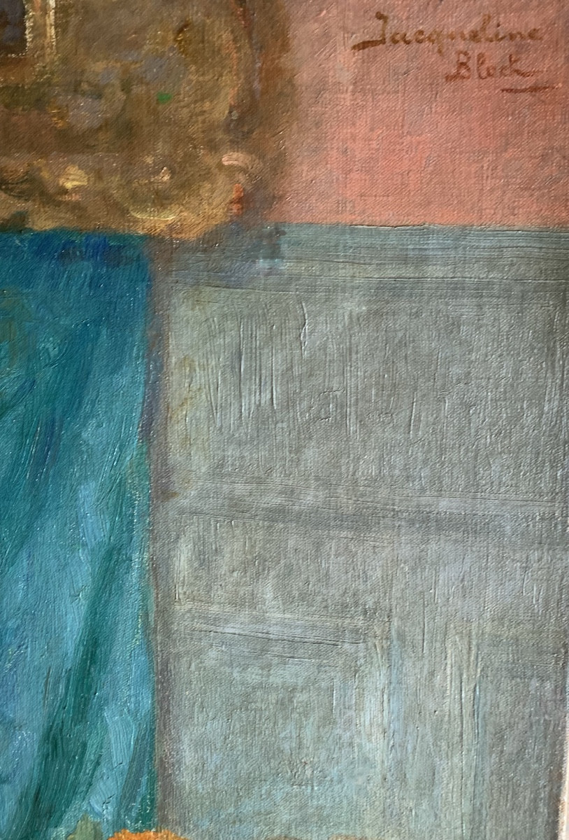 Autoportrait du peintre dans son  atelier grand format -photo-4