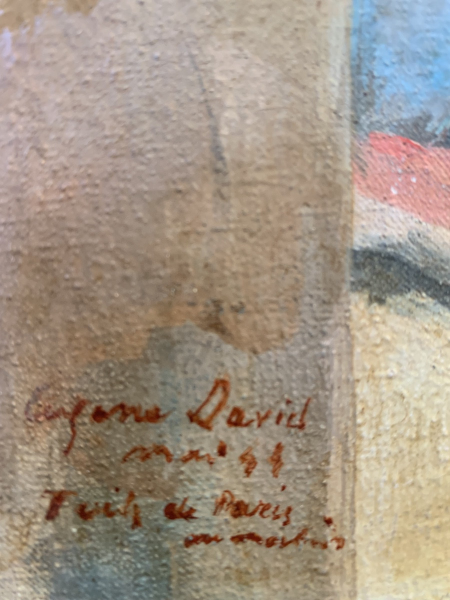 Les toits de Paris par Eugène David peintre Grenoblois -photo-3