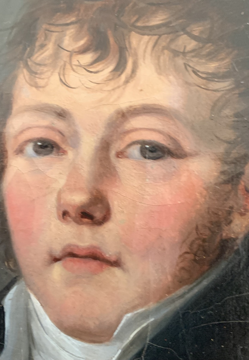 Empire Period Portrait Of An Elegant Young Man, Entourage Of Louis Léopold Boilly-photo-4