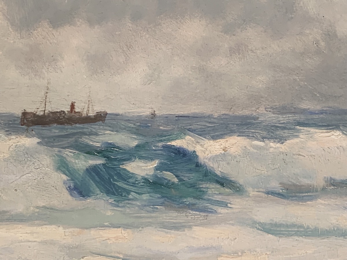 Lucien Henri Grandgérard Marine In Heavy Weather-photo-2