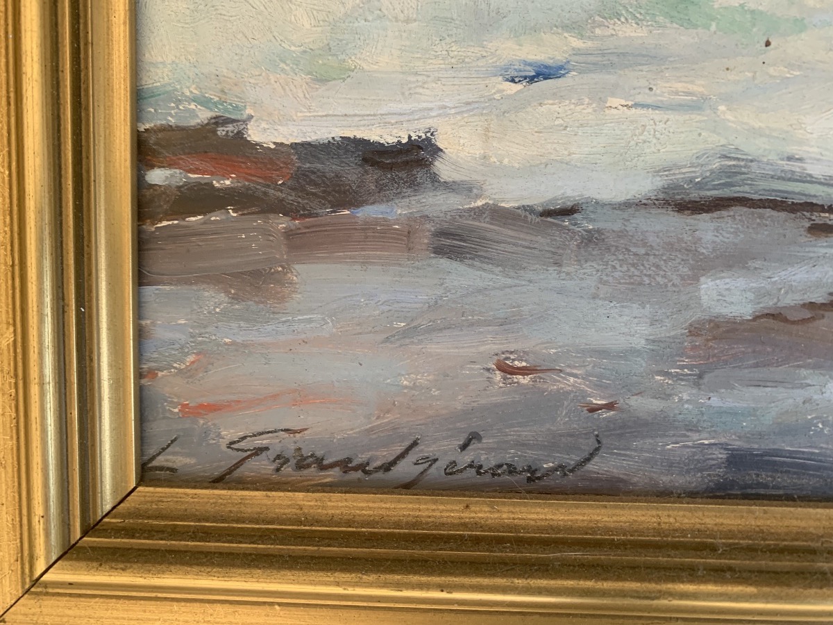Lucien Henri Grandgérard Marine In Heavy Weather-photo-4