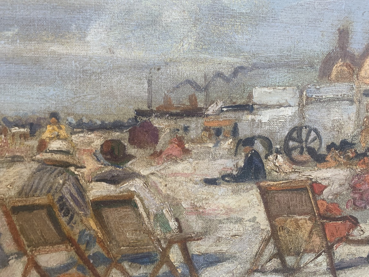 Scène de plage première moitié du XX siècle -photo-4