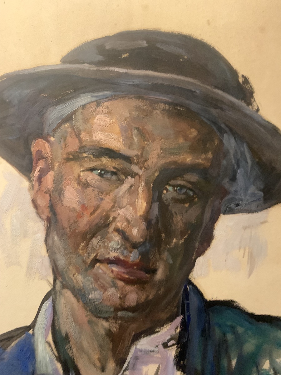 Lucien Hector Jonas portrait de mineur  peintre de Valenciennes -photo-2