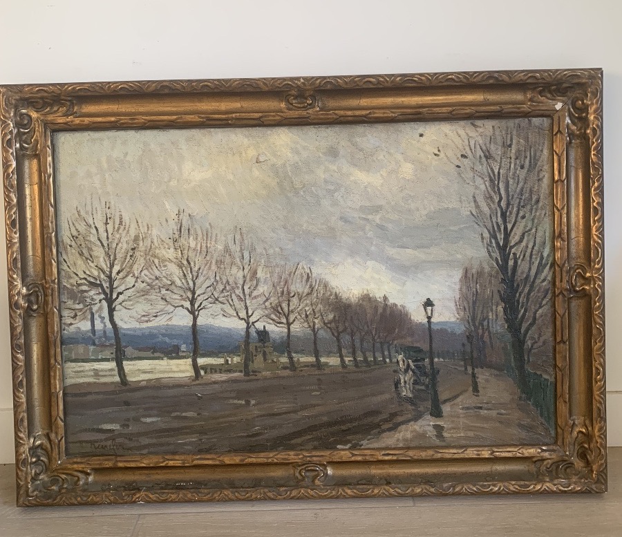 Raymond Renefer Bords de Seine à Andrésy grand format 
