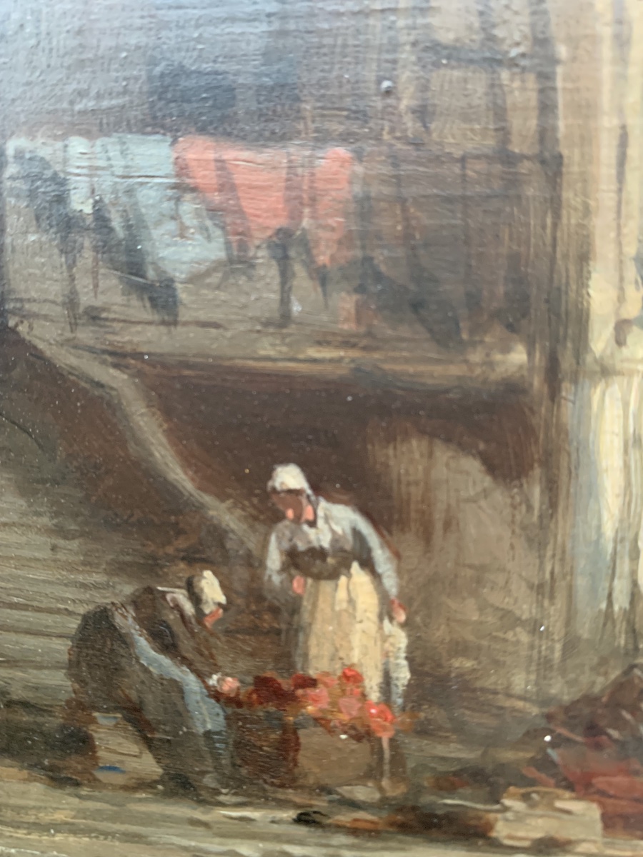 Jour de marché animé en Normandie - Léonard saurfelt (1840-1890).-photo-5