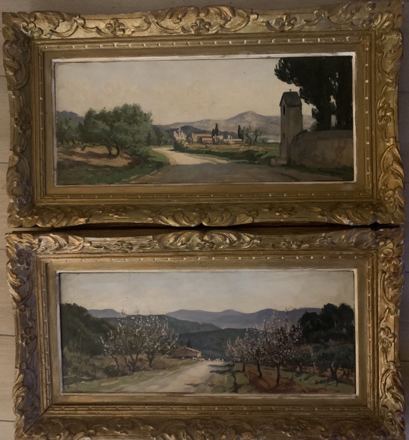 Environ de Savary par Lucien Seevagen paire de tableaux 