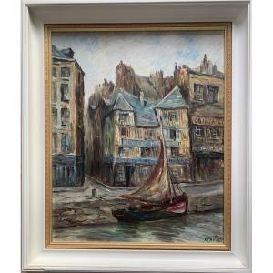 Le Havre les quais par Fred Pailhès école normande 