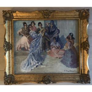 Séville la leçon de danse  de Flamenco par Lucienne Capdeveille 