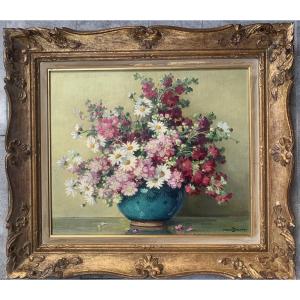 Still Life With Daisies And Cloves By Maurice Descamps  