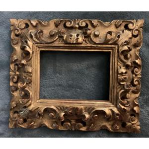 Baroque Frame In Carved And Gilded Wood 