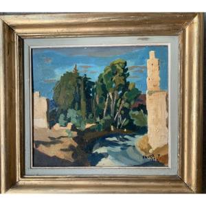 François Fauck Painter From Lille Landscape Of North Africa