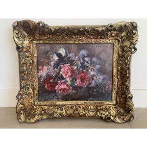MICHEL KOROCHANSKY (1866-1925) nature morte aux roses et chandons