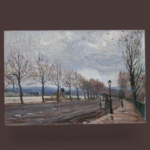 Raymond Renefer Bords de Seine à Andrésy grand format 
