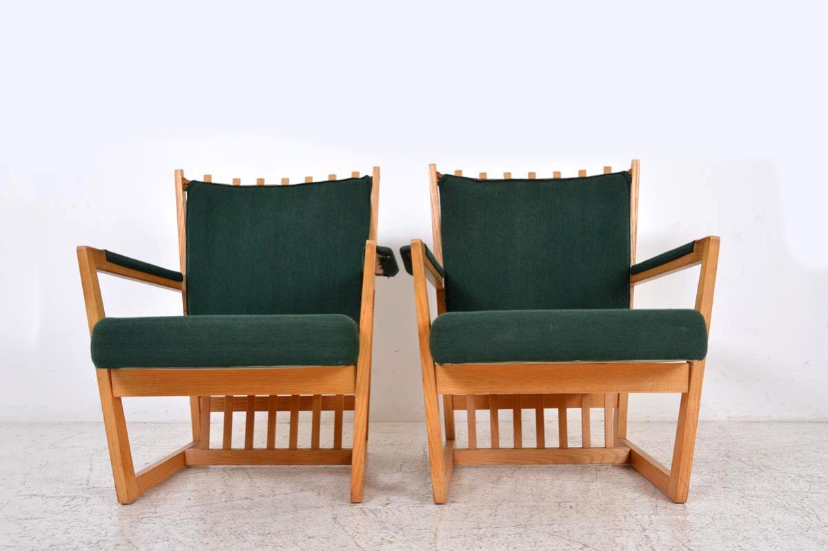 Paire de fauteuils et table d’appoint conçus par Albert Haberer dans les années 1950, Allemagne-photo-2