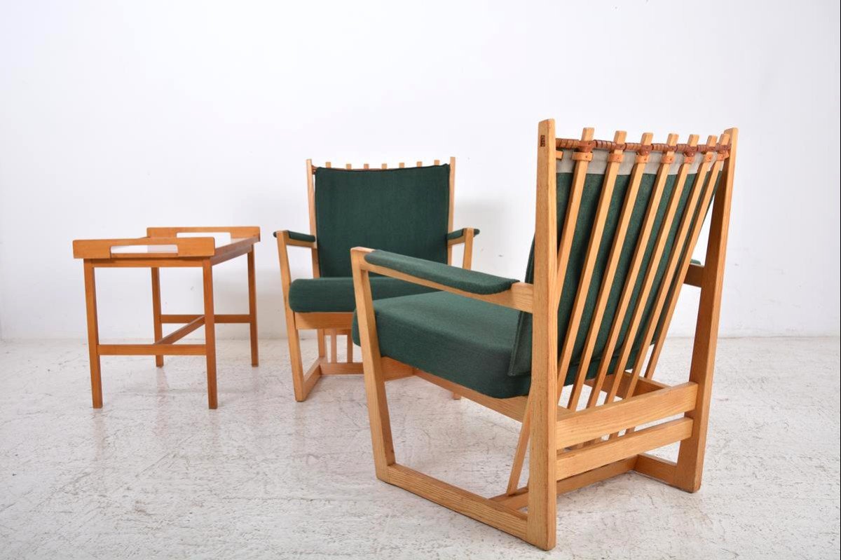 Paire de fauteuils et table d’appoint conçus par Albert Haberer dans les années 1950, Allemagne-photo-4