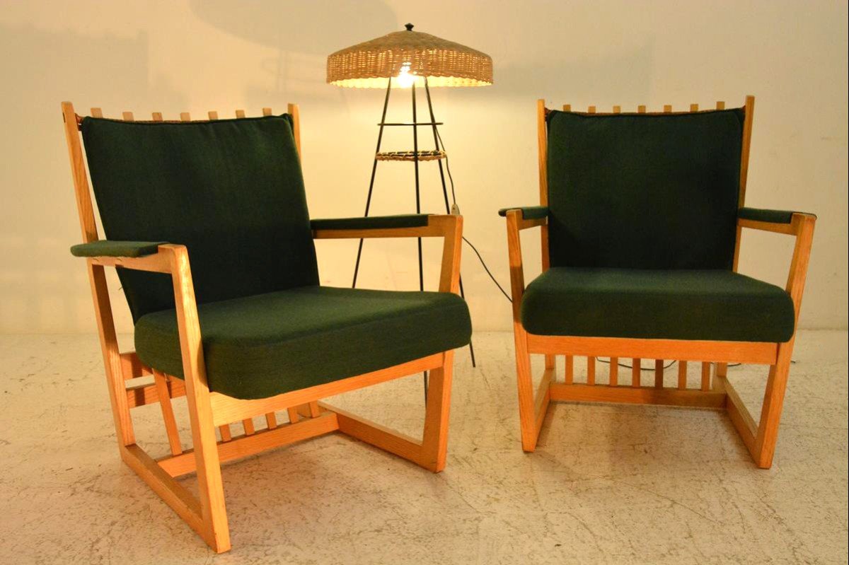 Paire de fauteuils et table d’appoint conçus par Albert Haberer dans les années 1950, Allemagne-photo-5