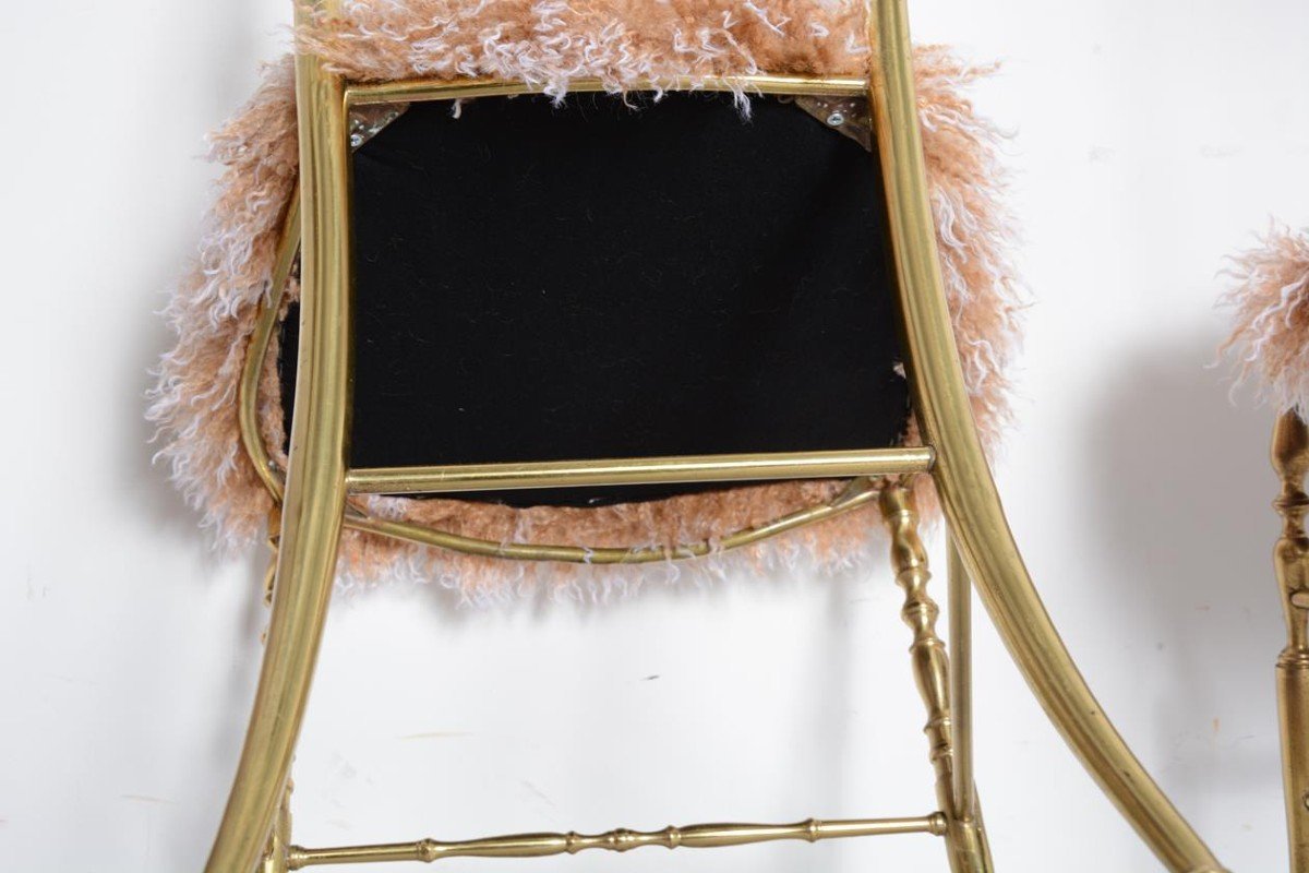 Set Of 4 “chiavari” Chairs By Giuseppe Gaetano Descal Italy Dating From The 80s.-photo-3