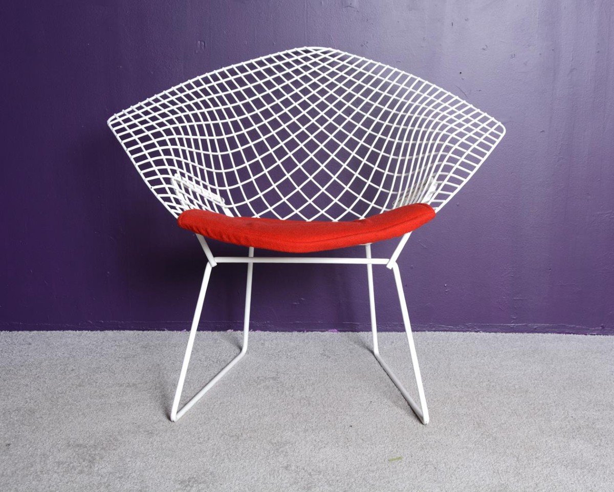 Fauteuil diamant par Harry Bertoia pour Knoll international 1970’s-photo-2