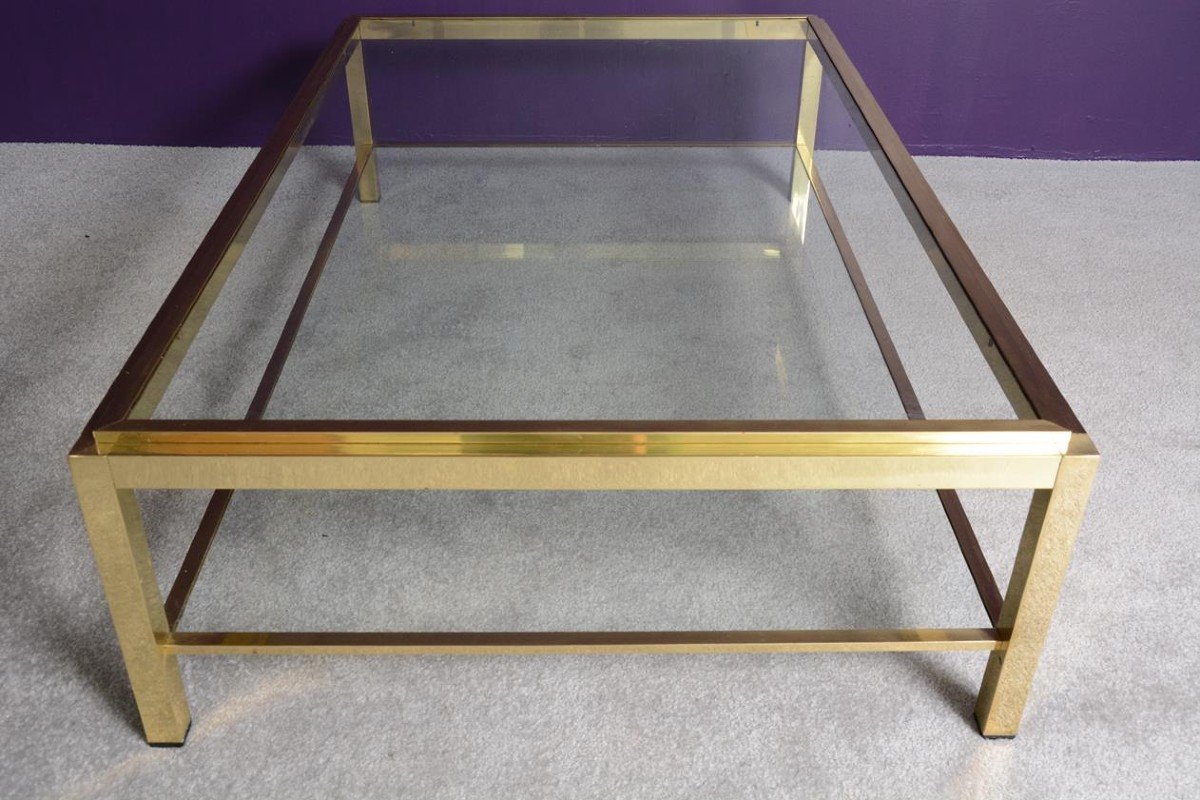  Double Top Coffee Table “flaminia” Model By Willy Rizzo, -photo-6