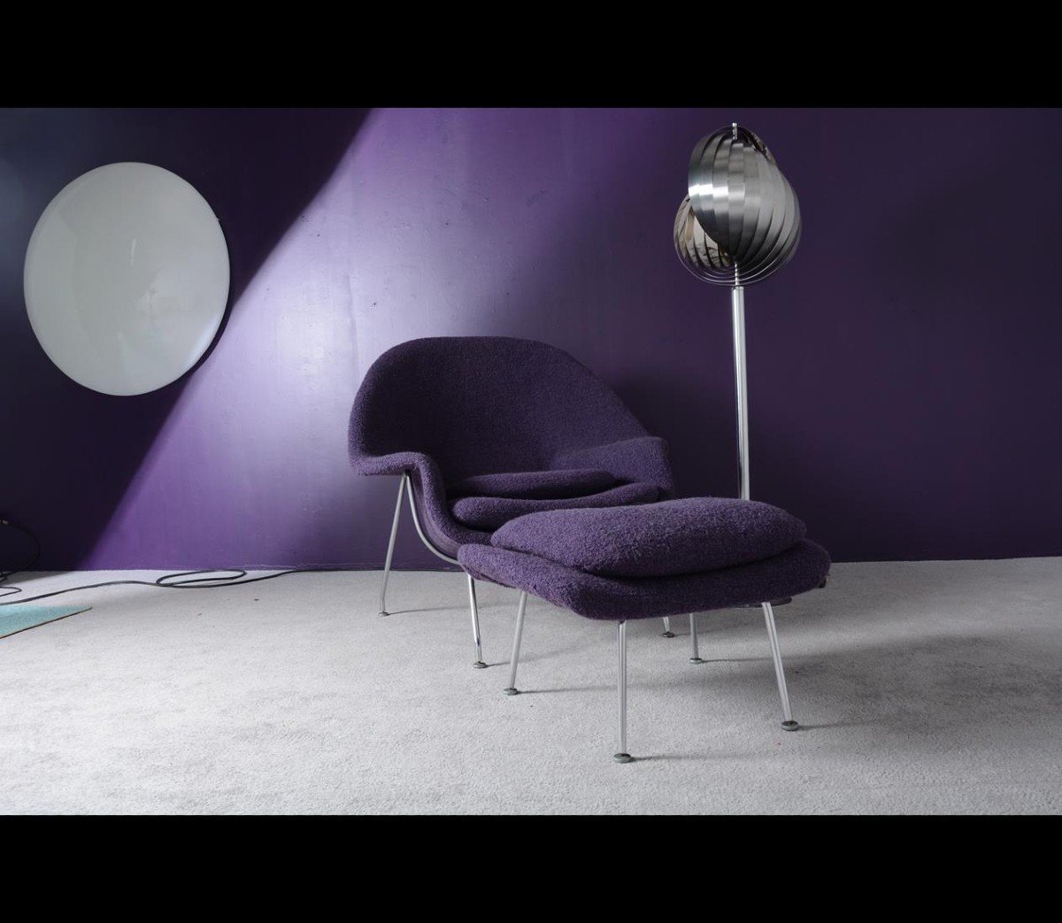 “womb Chair” Armchair And Its Ottoman Designed By Eero Saarinen Produced By Knoll -photo-4