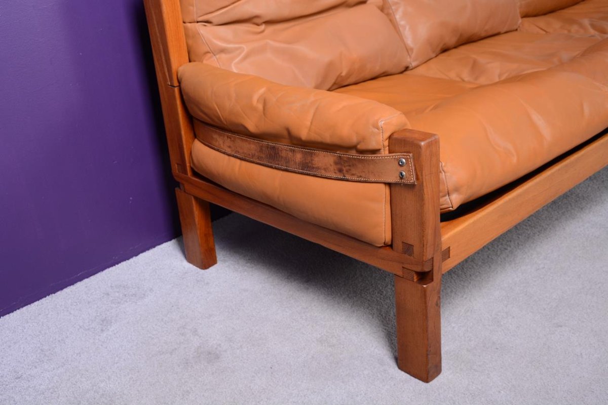 3-seater Sofa Model “s32” By Pierre Chapo Circa 60-photo-2