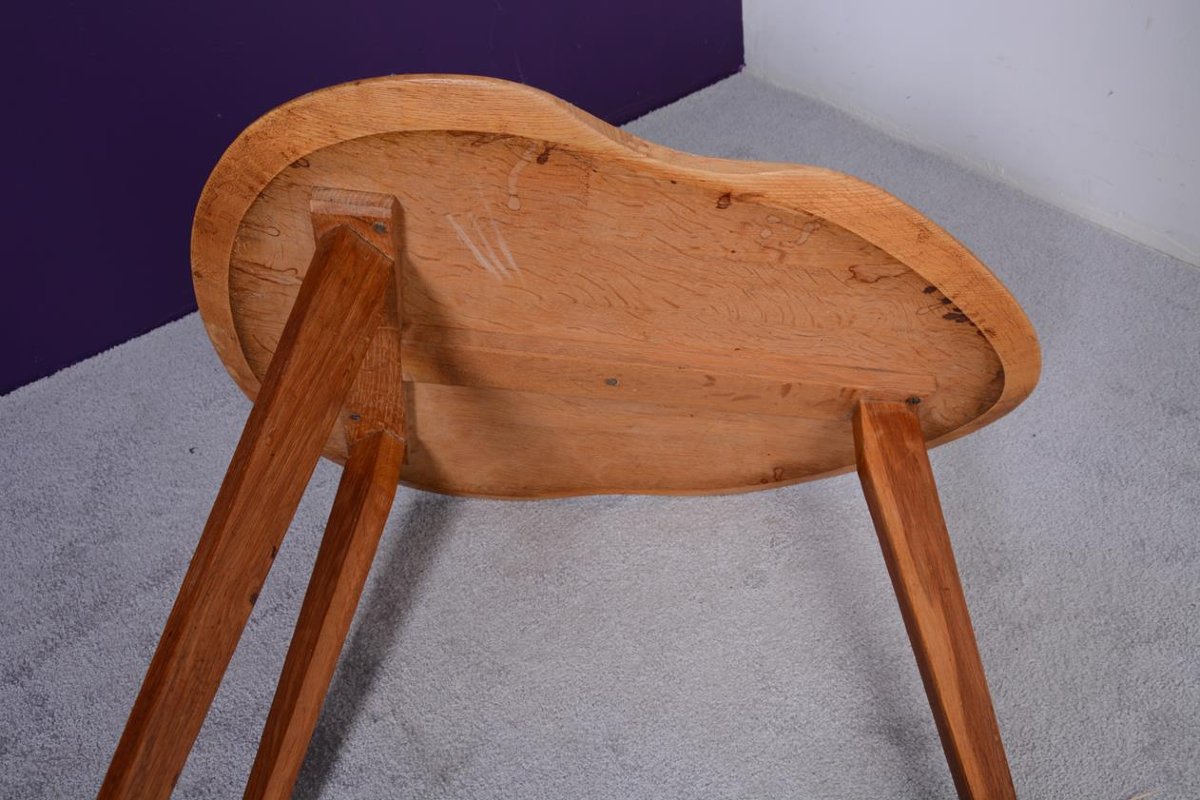 Table basse tripode, en chêne massif édition Steiner-photo-6