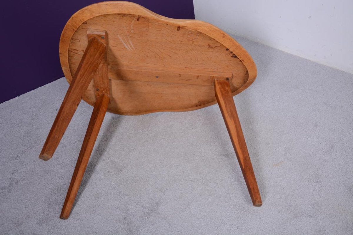 Table basse tripode, en chêne massif édition Steiner-photo-7