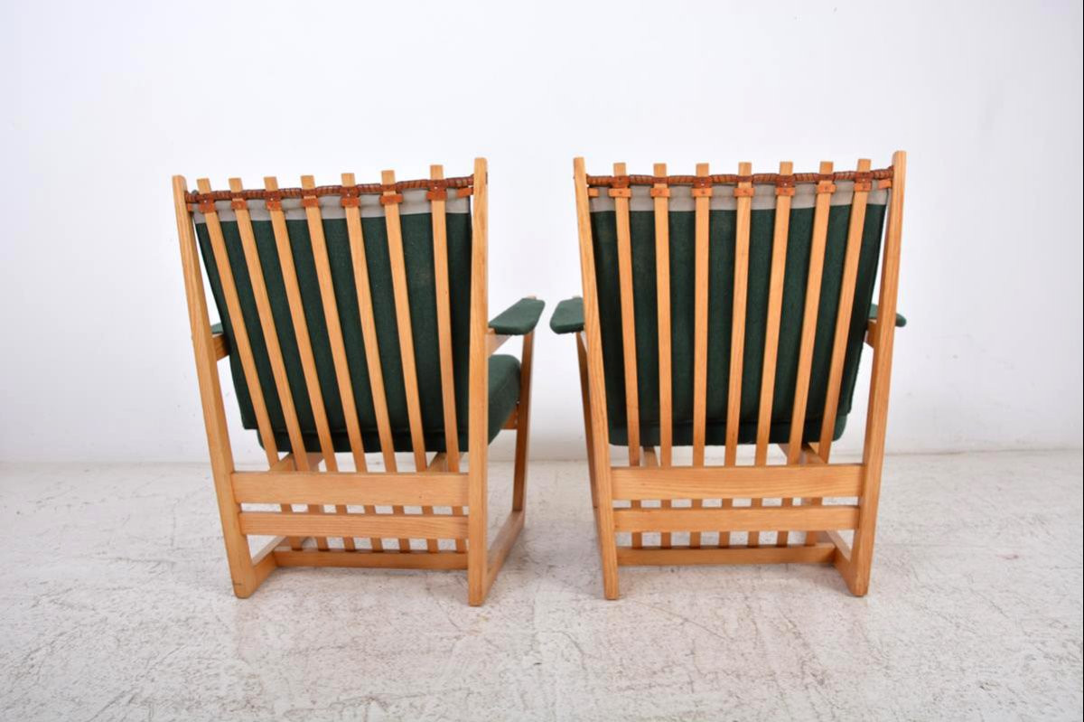 Paire de fauteuils et table de Albert Haberer dans les années 1950,-photo-2