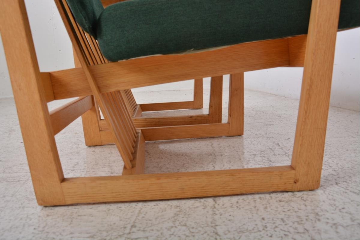 Paire de fauteuils et table de Albert Haberer dans les années 1950,-photo-2