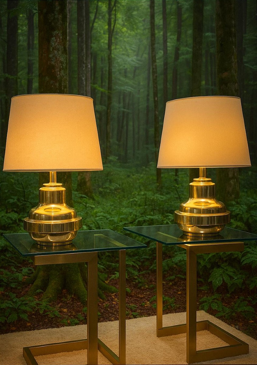 Paire de lampes italiennes circa 1980.