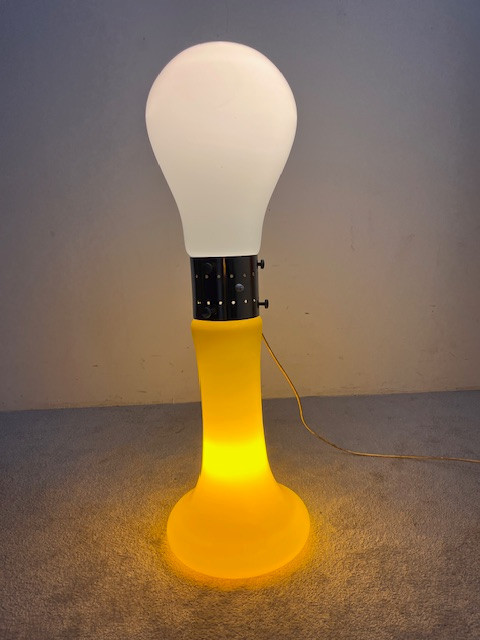 Lampadaire Birillo en Verre de Murano Blanc&Jaune par Carlo Nason pour Mazzega