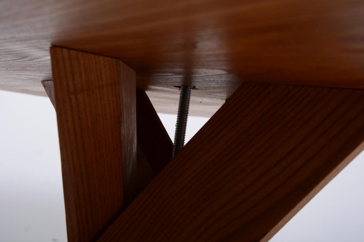 Table vintage Aban T35A en orme massif par Pierre Chapo-photo-1