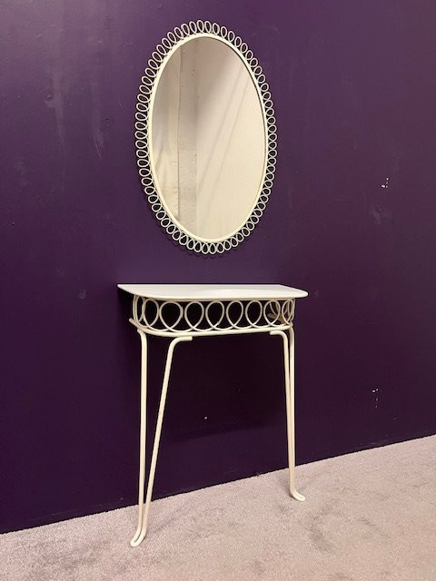 Console Table With Mirror From The 1960s-photo-4