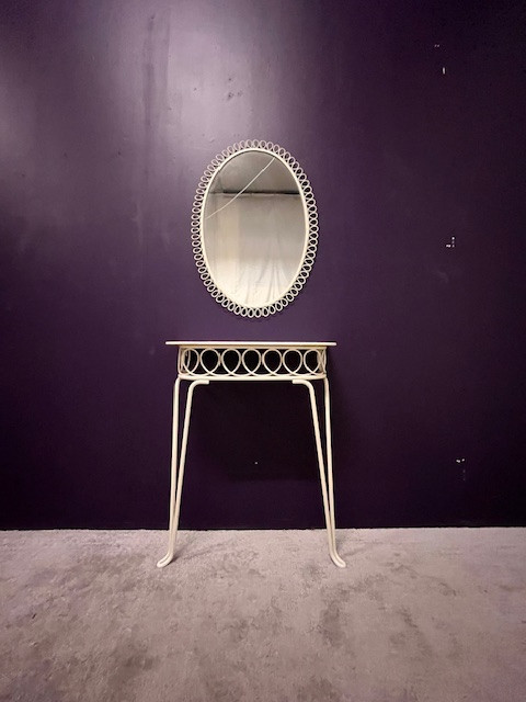 Console Table With Mirror From The 1960s