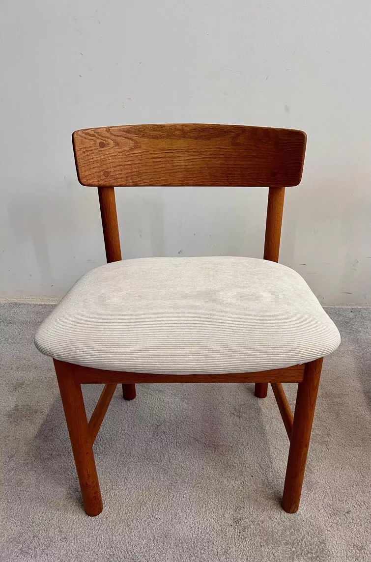 Series Of 4 Danish Chairs By Borge Mogensen For Søborg Møbelfabr-photo-2