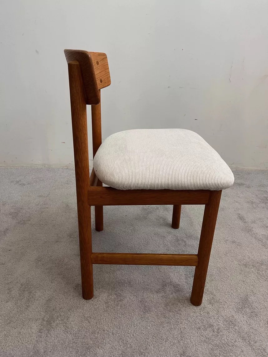 Series Of 4 Danish Chairs By Borge Mogensen For Søborg Møbelfabr-photo-3