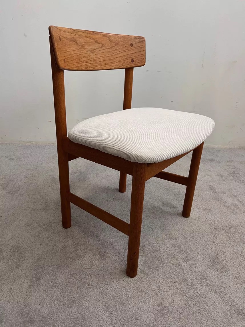 Series Of 4 Danish Chairs By Borge Mogensen For Søborg Møbelfabr-photo-1