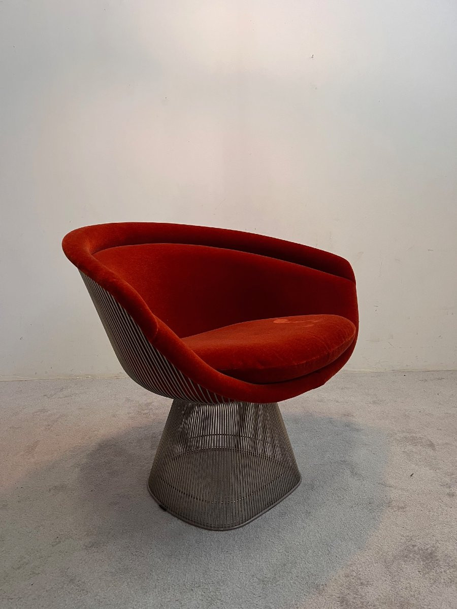 Lounge Chair 60s By Warren Platner Edition Knoll-photo-4
