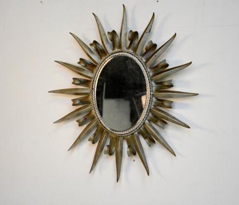Mirror Dating From The 60s, In Metal,
