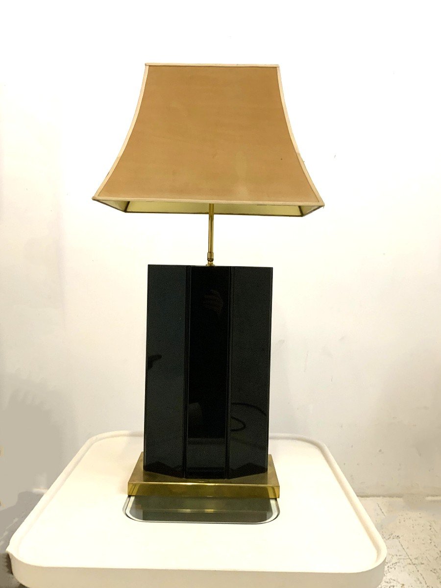 Lampe Pied Marbre Datant Des Années 70